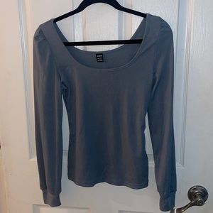 Shein blue blouse